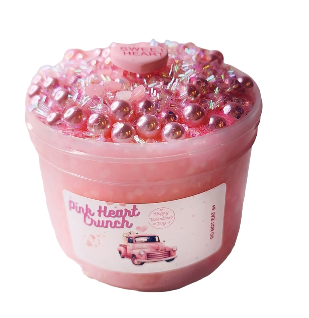 Pink Heart Crunch Bingsu Slime