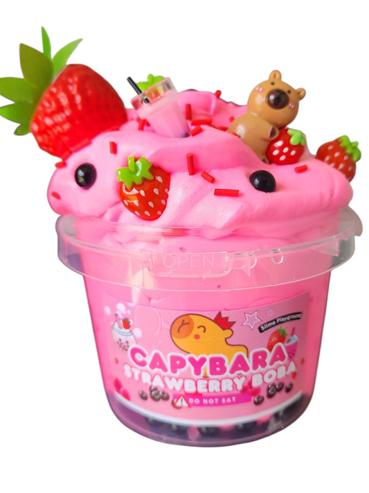 Capybara Strawberry Boba