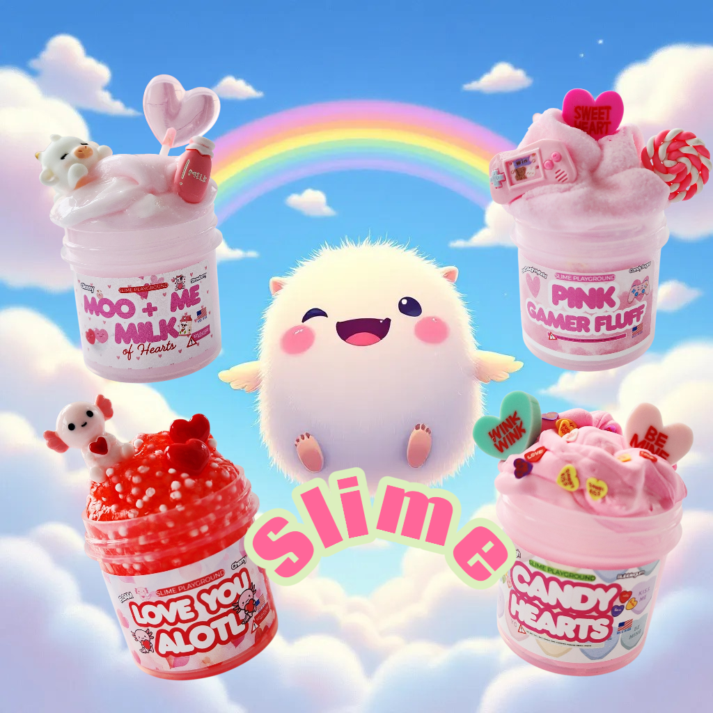 Valentine's Day Slime Bundle 4 3 oz